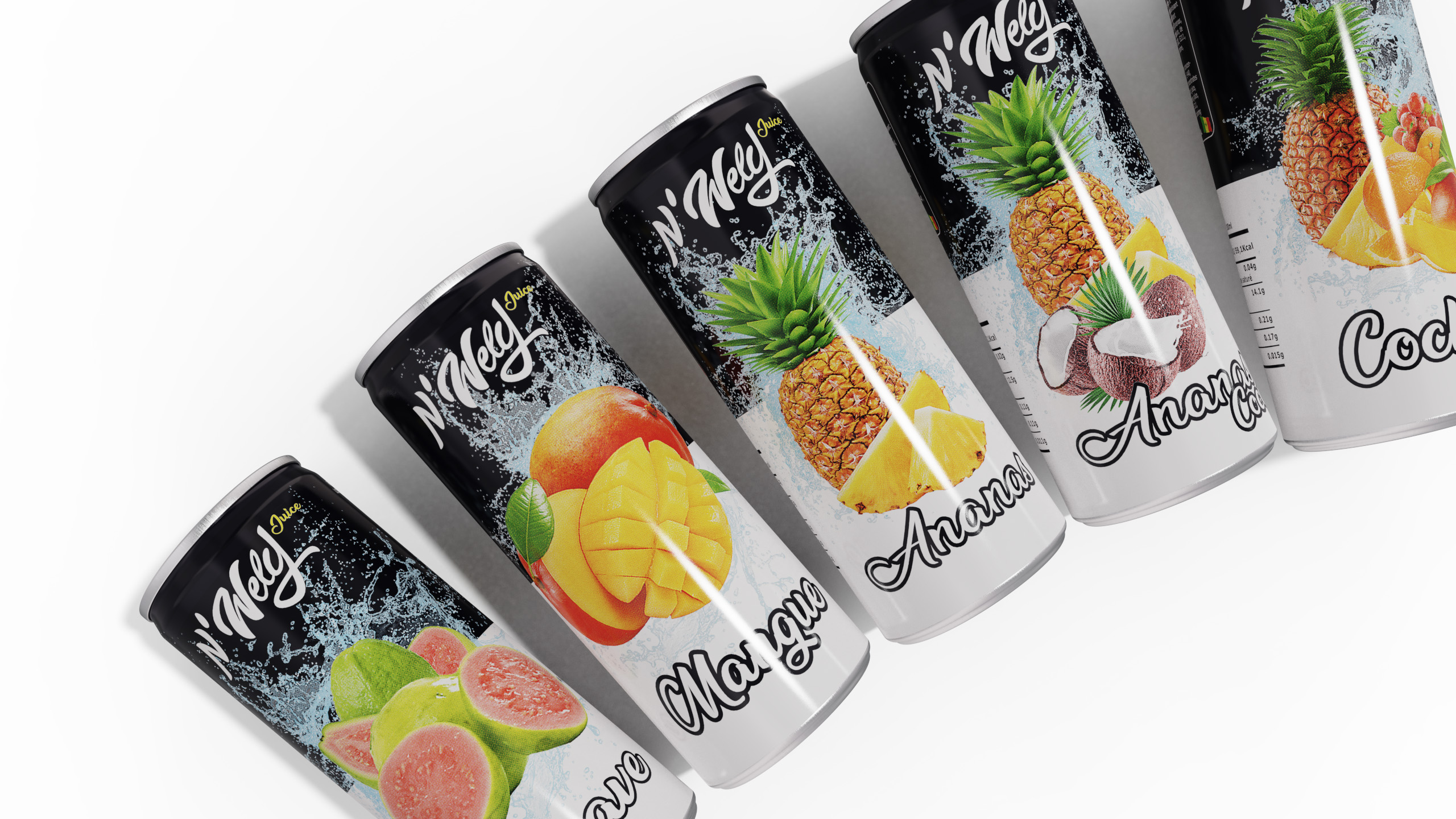 N'Wely Top Down of cans