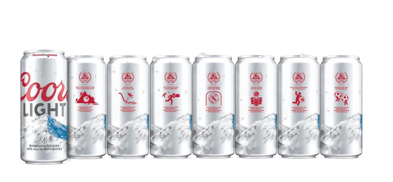 Coors Light Cans With Crown Accents