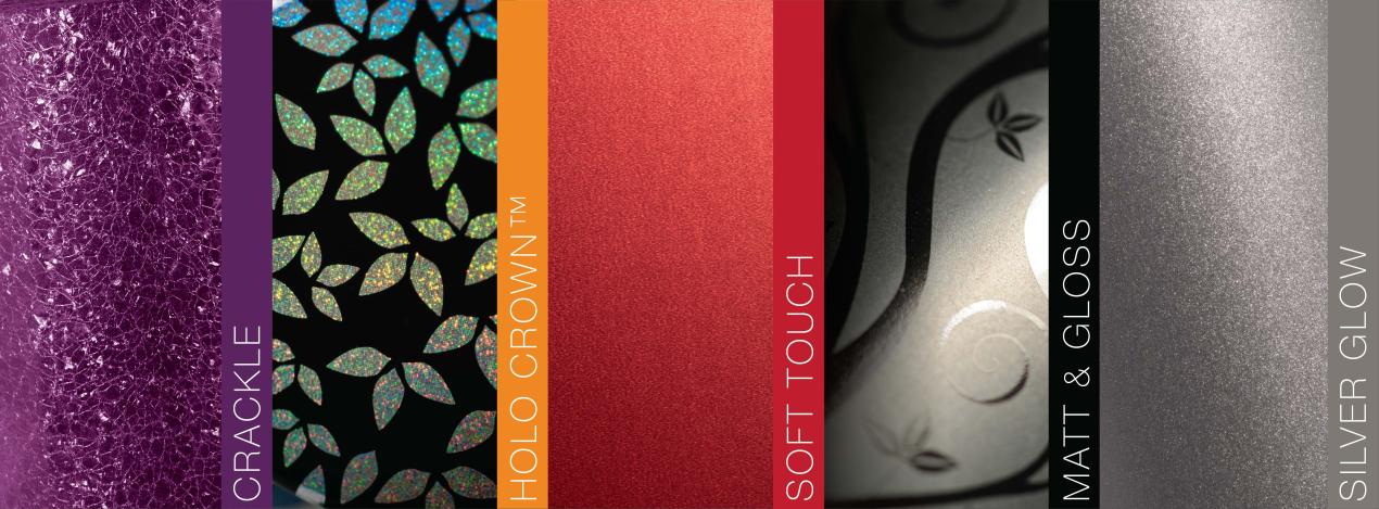 sample of various finishes