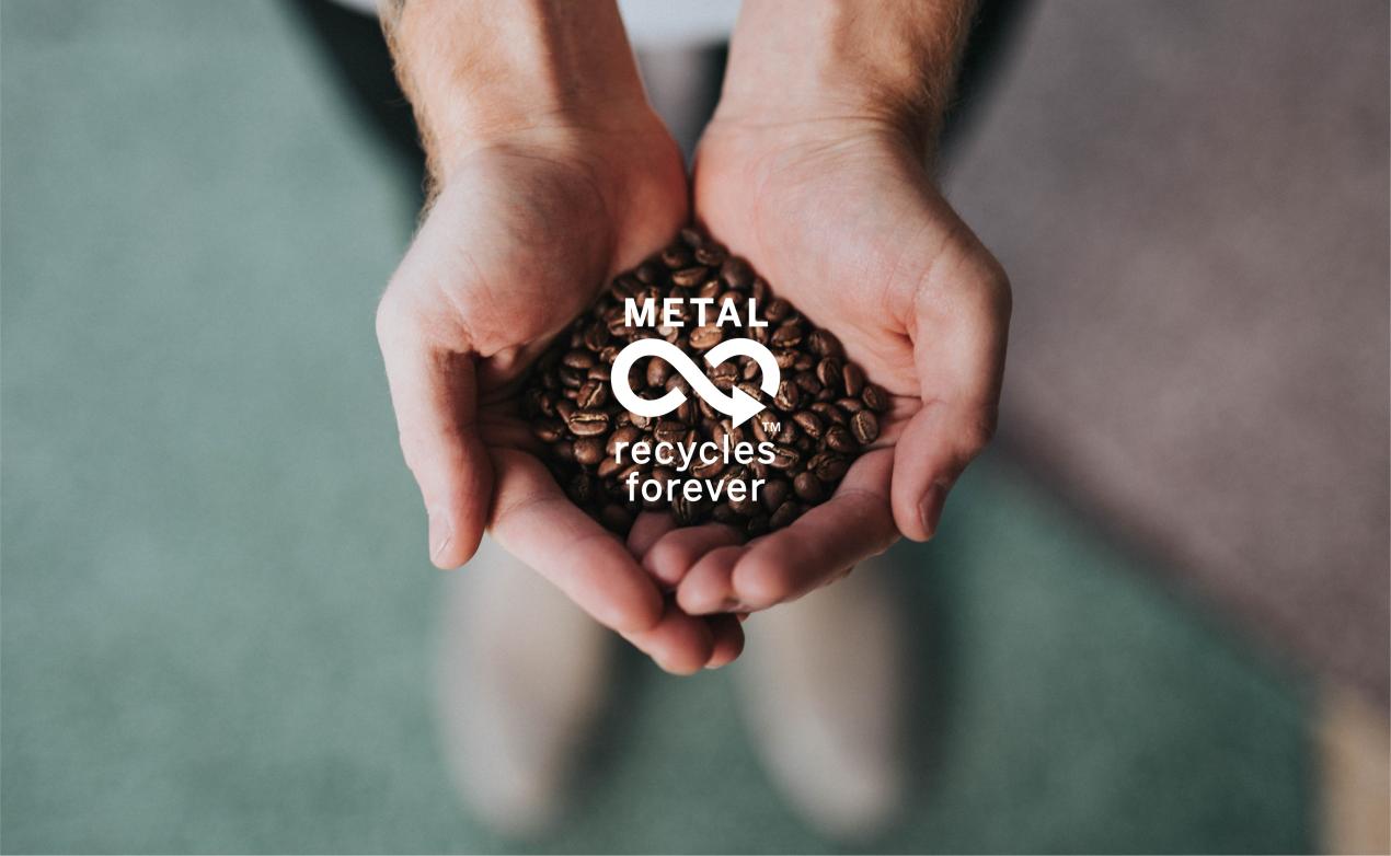 Image of hands holding coffee beans