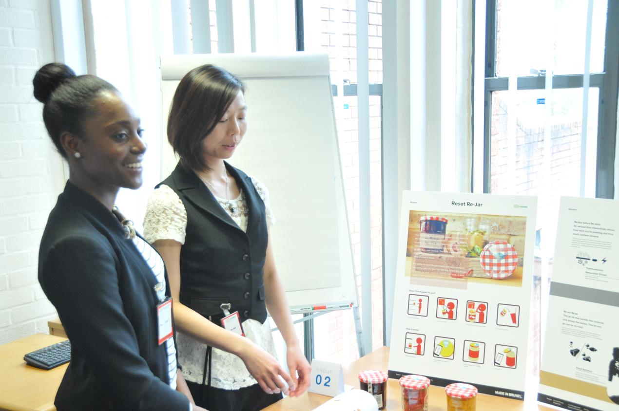 Brunel Design Challenge participants with a Reset Re-Jar concept