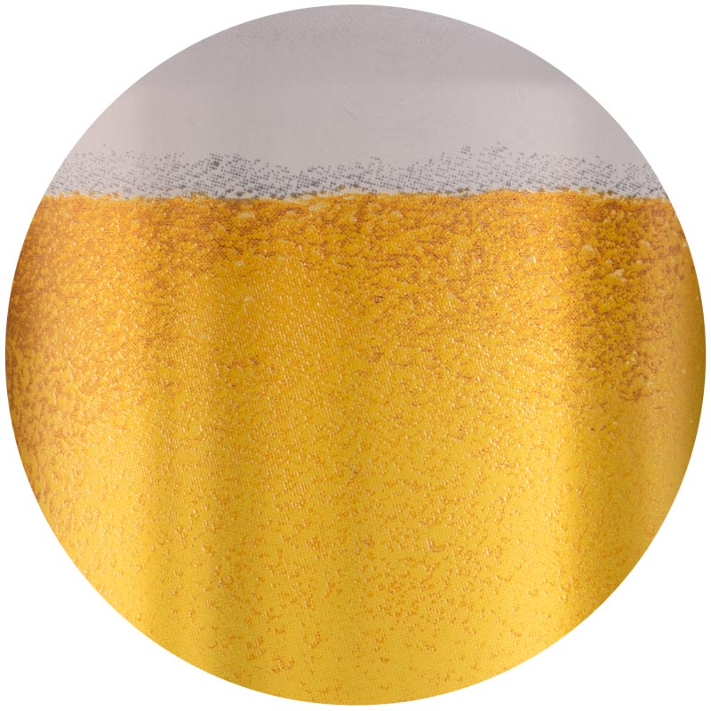 frost-2x.jpeg Detail of frost can with an amber color on the bottom two-thirds and white, bubbly top one third, giving the appearance of a glass of beer