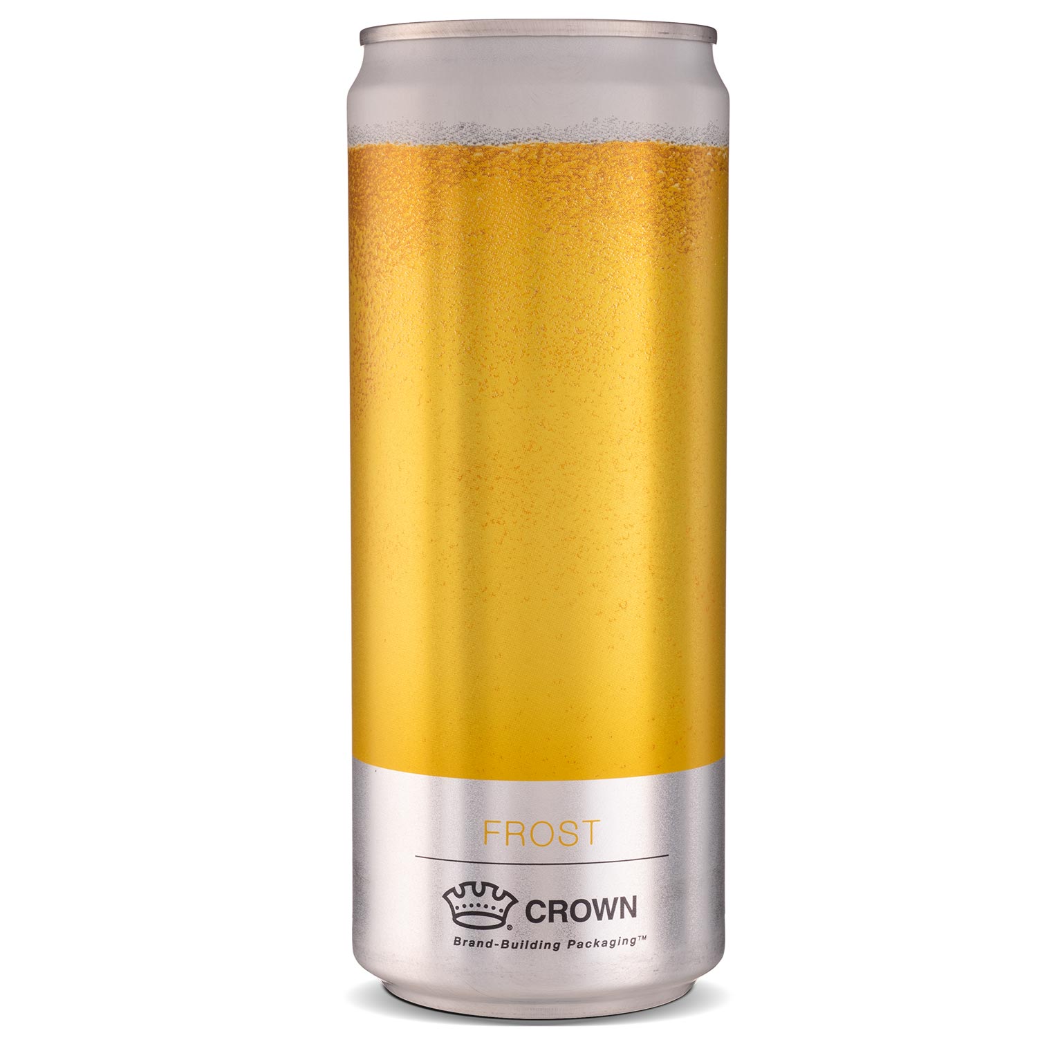 frost-can-2x.jpeg Detail of frost can with an amber color on the bottom and white, bubbly color on the top, giving the appearance of a glass of beer