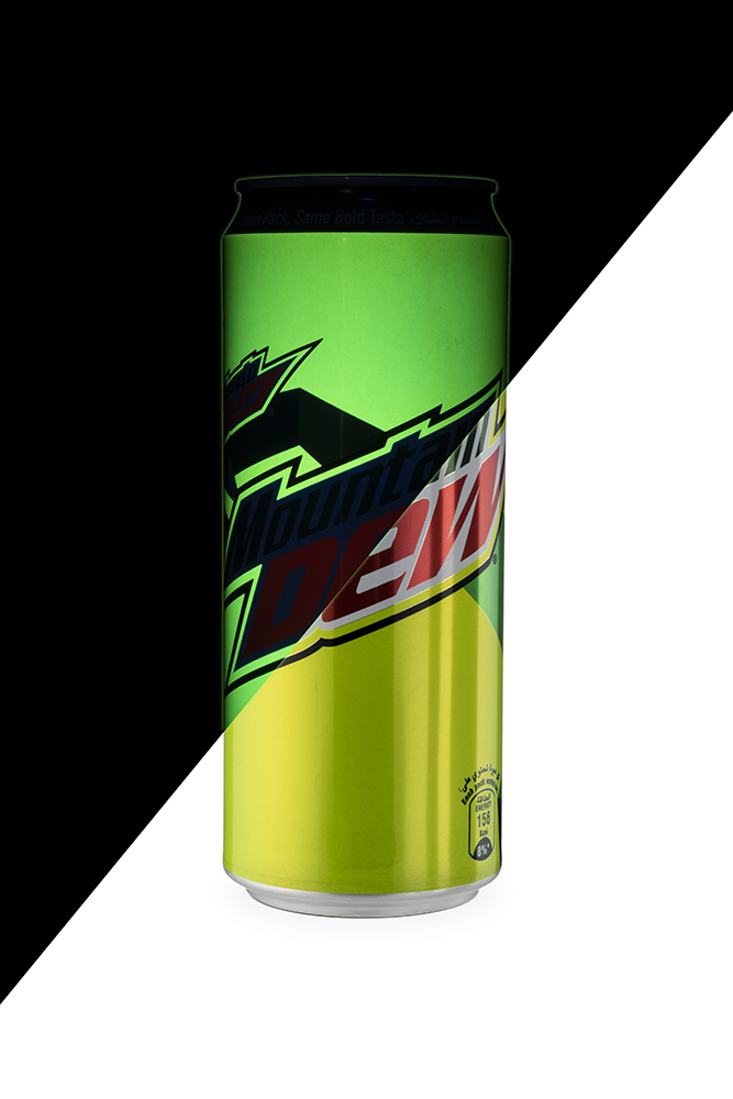 Special Edition Mountain Dew Cans Bring Neon Inks to the Middle East Neon green Mountain Dew can