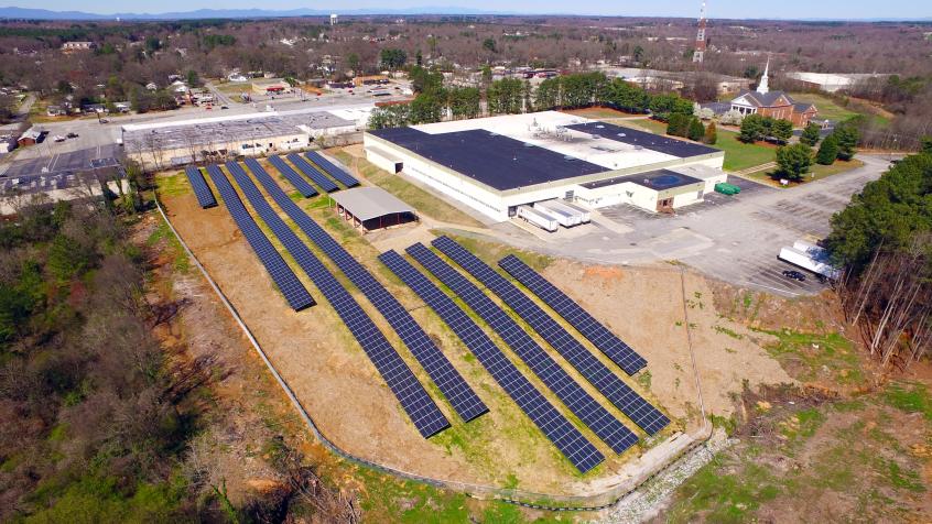 Solar Panels at the Crown facility in Spartanburg, South Carolina