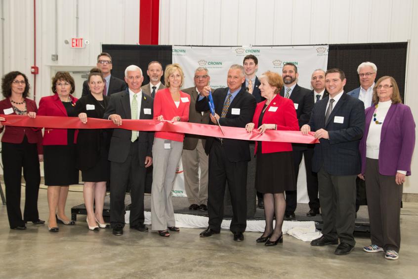 Crown team at ribbon cutting ceremony