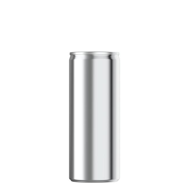 8.3oz silver beverage can