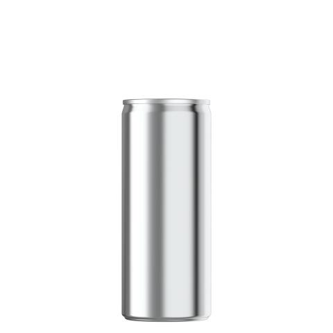 8.1oz silver beverage can