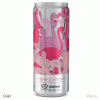 A beverage can with flamingos appear and disappear